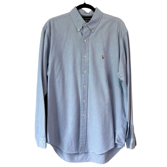 Ralph Lauren Other - Ralph Lauren Dress Shirt Yarmouth 100% Cotton Oxford Light Blue Men's Size 16-36